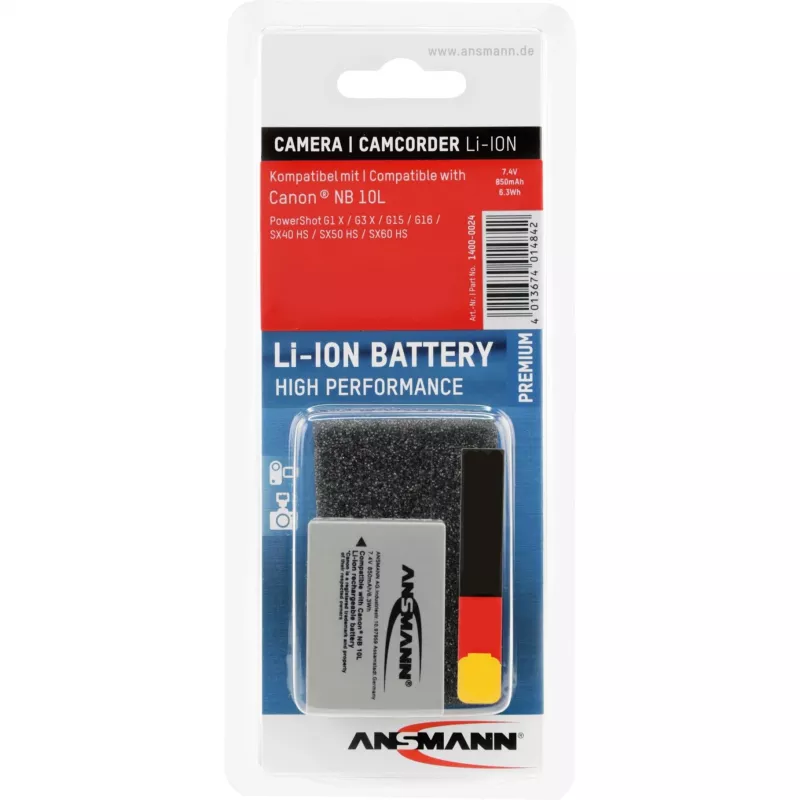 A-Can NB 10 L, Kameraakku kompatibel mit Canon NB 10 L, Retail