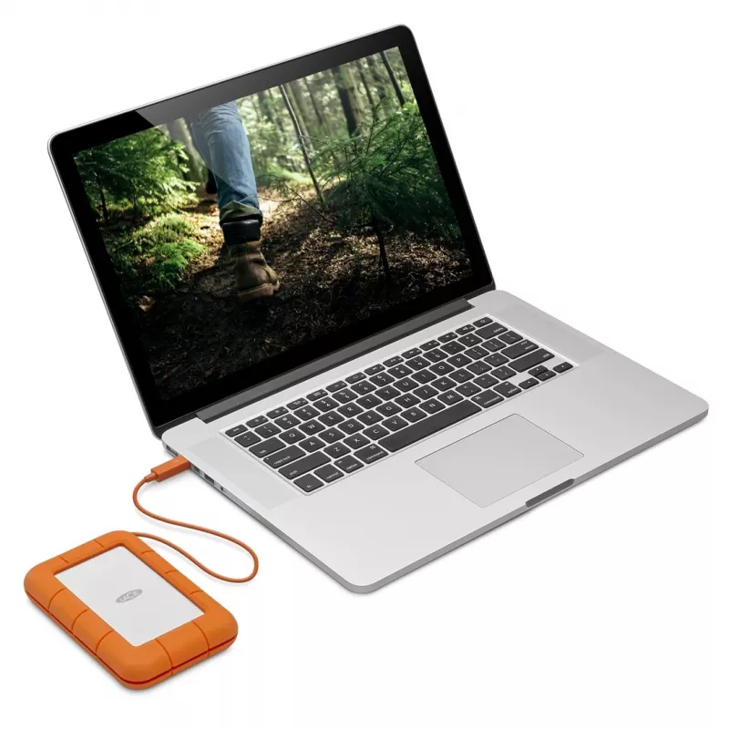 LaCie Rugged USB-C Externe Festplatte 5 TB USB Typ-C 3.2 Gen 1 (3.1 Gen 1) Grau Gelb