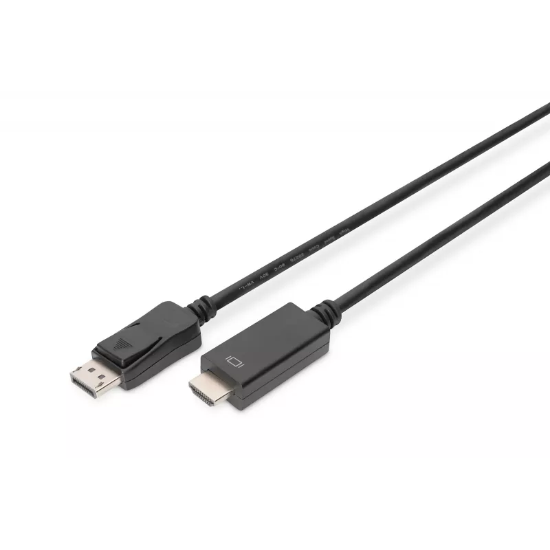 Adapterkabel DisplayPort 1.2 mit Verriegelung 4K 60Hz UHD Typ DP/HDMI A M/M schwarz 2 m