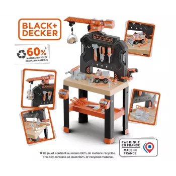 Kinderwerkstatt-Spielzeug SMOBY Bricolo Builder 7600360741 – Bauwerkzeug-Set für Rollenspiele