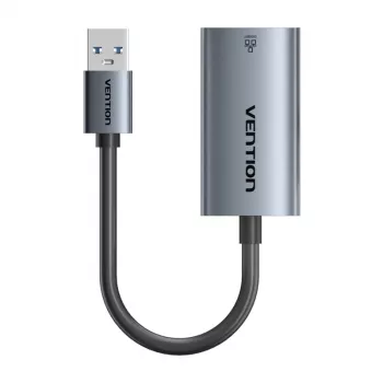 USB-auf-Gigabit-Ethernet-Adapter Vention CEZ – Kabelgebundene USB-Host-Schnittstelle, 1000 Mbit/s, grau