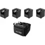 Lichtset EUROLITE 4x AKKU UP-1 batteriebetrieben mit SB-4 Soft-Bag