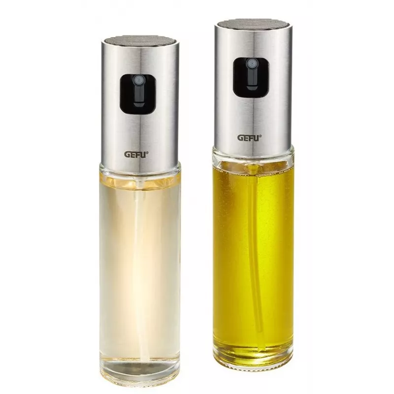 GEFU NEVA Öl-/Essigspender 0,1 l Flasche Glas, Kunststoff, Edelstahl Edelstahl, Transparent