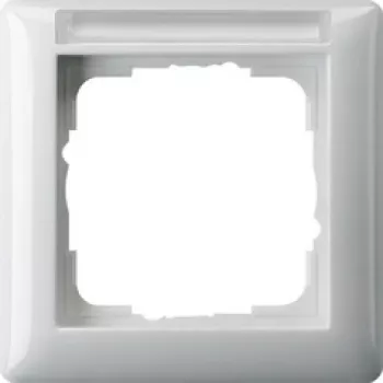 Gira Standard 55 weißer schraubenloser Rahmen, Thermoplast, 80,7×80,7 mm, 11,4 mm dick