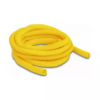 DeLOCK Woven Sleeve selbstschließend hitzebeständig 5 m x 10 mm gelb