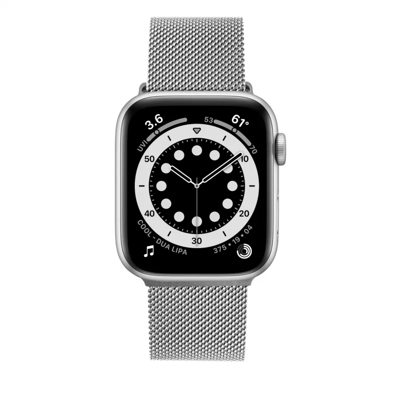Mesh-Armband FIXED für Apple Watch 38/40/41 mm — FIXMEST-436-SL Silber, Milanese-Edelstahl, verstellbar