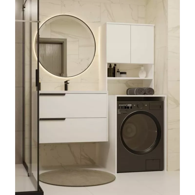 top e shop POLA MULTI Wäscheschrank für Waschmaschine - Weiß