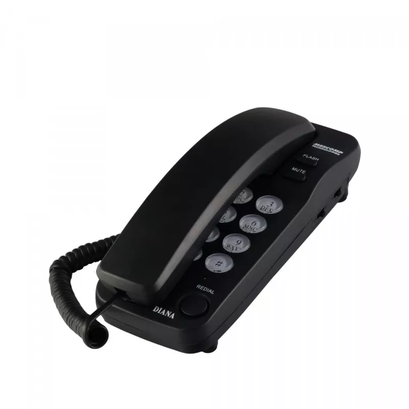 Mescomp Technologies Festnetztelefon Mesmed Mescomp MT 518 Diana Schwarz, Telefon, Schwarz