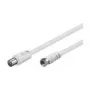Wentronic Goobay SAT/Antennenverbindungskabel, Weiß, 1,5 m – F-Stecker IEC/Koax-Stecker (11726)