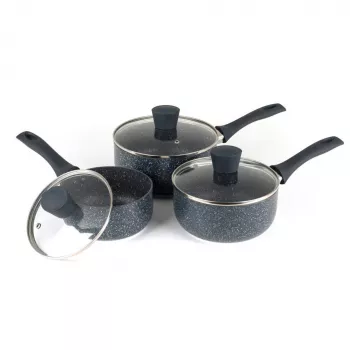 Topfset Russell Hobbs Nightfall Stone 3-teilig 16/18/20 cm antihaftbeschichtet