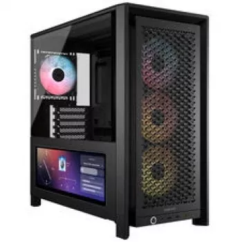 Corsair FRAME 4000D LCD RS PC-Gehäuse, Midi-Tower, ATX, ARGB, gehärtetes Glas - schwarz
