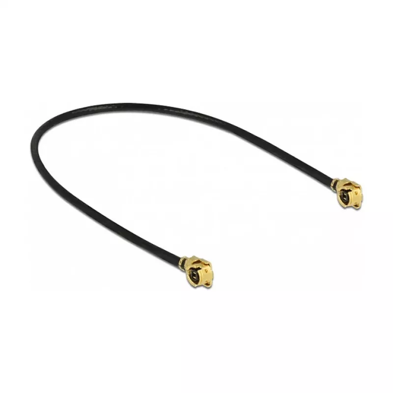 Koaxialkabel DeLOCK 89607 0,5 m MHF (I-PEX) Schwarz Gold
