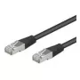 Wentronic Goobay CAT 5e Patchkabel, SF/UTP, Schwarz, 0,25 m - CCA Kupfer-Mix (95211)