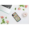 Schutzhülle für Smartphone iKins für iPhone XS Max — Pop Mint Schwarz, Hartschale mit erhöhten Kanten