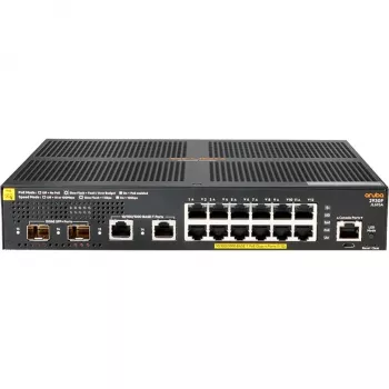 Hewlett Packard Enterprise HPE Aruba 2930F 12G PoE+ 2G/2SFP+ - Switch - L3 - managed - 12 x 10/100/1000 (PoE+) + 2 x 1 Gigabit/10 Gigabit SFP+ (Uplink) + 2 x 10/100/1000 - an Rack