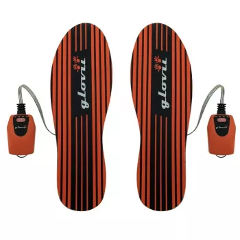 Beheizbare Einlegesohle Glovii GW4U unisex, Polyester 100%, Größe EU 36–48, rot/schwarz, Lithium-Ionen-Akku