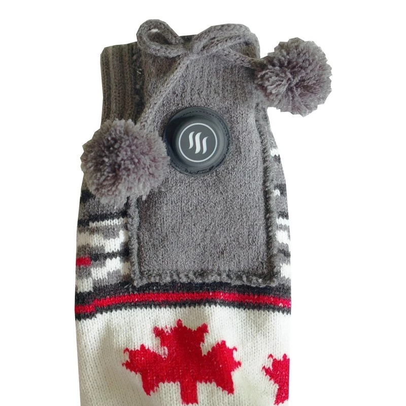 Slipper-Stiefel Glovii GQ4M Unisex – Winter, Obermaterial Polyester, synthetische Außensohle, Kohlefaser, Einheitsgröße, mehrfarbig (Grau/Rot/Weiß)