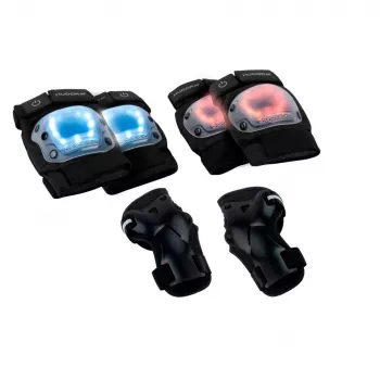 Ellbogen-Knieschutz Rollschuhlaufen Skateboarden HUDORA 83010 Schwarz