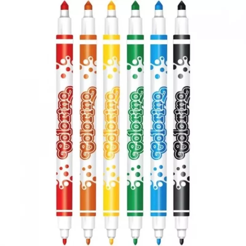 Filzstifte colorino Doppelspitze 6 Farben Modell 13437PTR