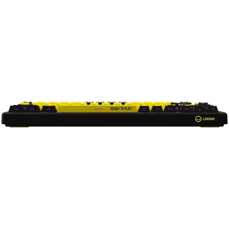 Kabellose mechanische Gaming-Tastatur LORGAR KBP7075W — Schwarz/Gelb, EN-Layout