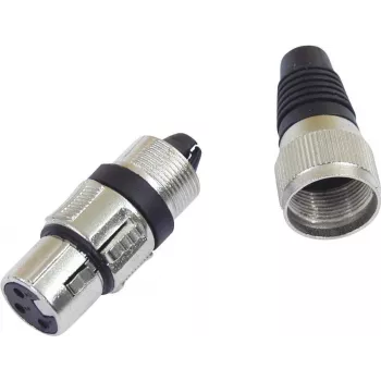 XLR 3-Pin Steckverbinder Omnitronic 30200111 — männlicher/weiblicher Audio-Steckverbinder für Mikrofon und professionelles Audio