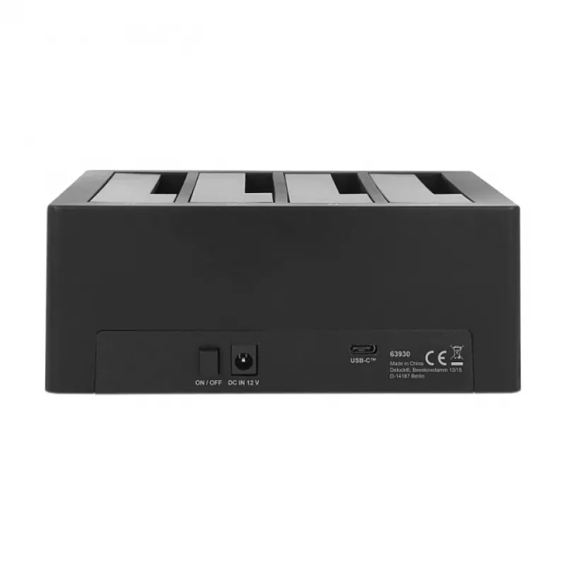 DeLOCK USB Type-C Docking Station for 4 x SATA HDD / SSD - HDD-Dockingstation Schächte: 4 - 2.5 / 3.5 gemeinsam genutzt (6,4 cm/8,9 cm gemeinsam genut