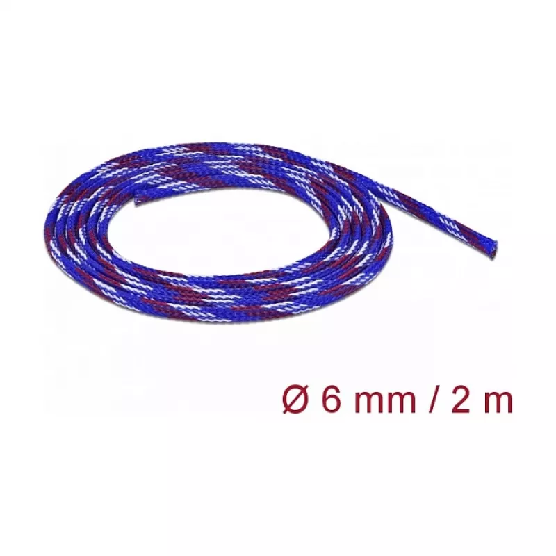 Kabelmantel DeLOCK 20741 Blau Rot Weiß
