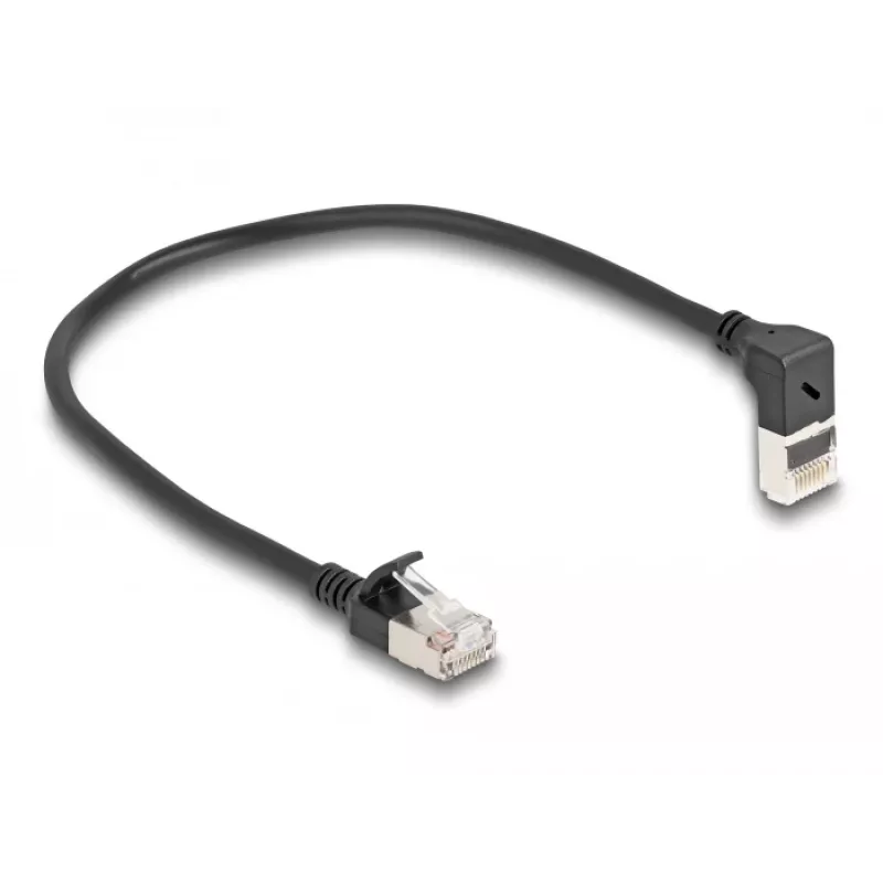 Netzwerkkabel DeLOCK RJ45 Cat.6A 0,25 m Schwarz