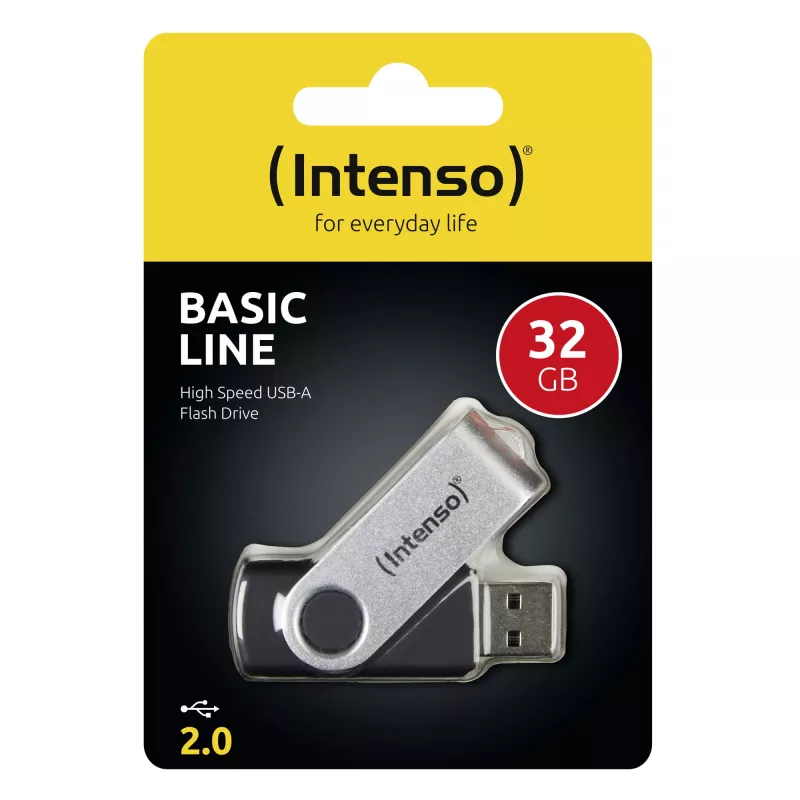 USB Flash Drive Intenso 32GB USB Typ-A 2.0 Schwarz Silber