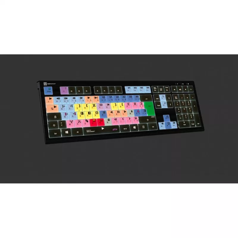 Logickeyboard LKB-MCOM4-A2PC-FR Tastatur USB AZERTY Französisch Schwarz (LKB-MCOM4-A2PC-FR)