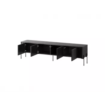 TV-Schrank cama meble VERA 190x40x50 cm – mattschwarze Oberseite und Rahmen