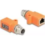 DeLOCK 60618 Kabel-Gender-Changer M12 RJ45 Orange