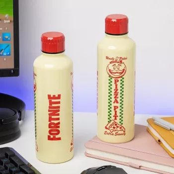 Sport-Trinkflasche Paladone Fortnite Metal PP14736FO 500 ml, Metallfinish, Schraubverschluss