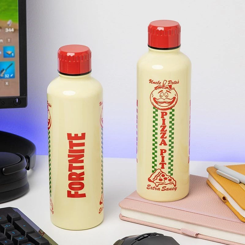 Sport-Trinkflasche Paladone Fortnite Metal PP14736FO 500 ml, Metallfinish, Schraubverschluss