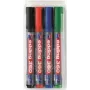 Permanentmarker Edding 360 Pinselspitze Set 4 Stück — schwarz, blau, grün, rot