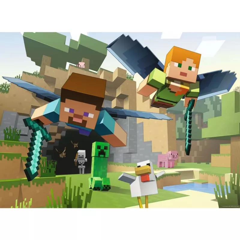 Ravensburger Minecraft Animal Adventures Puzzle – 200 Teile, rechteckig