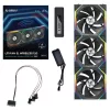 Lian Li UNI FAN SL-INF Wireless 120mm Reverse Blade ARGB Gehäuselüfter 3er-Pack Schwarz
