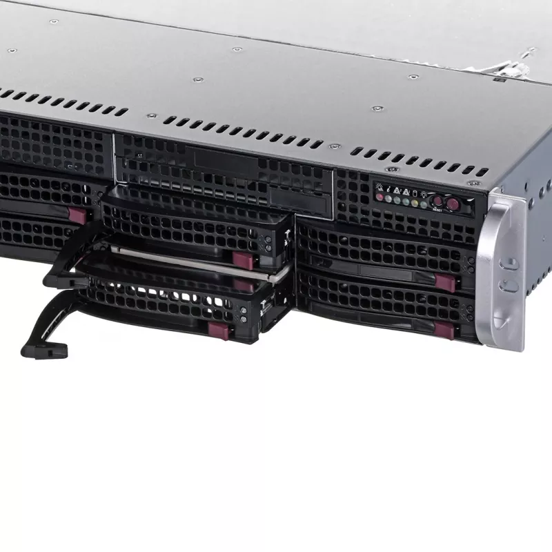 Server Case Supermicro 825TQC-R802LPB Rack Schwarz