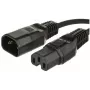 Microconnect PE011410 Stromkabel Schwarz 1 m C14-Kupplung C15-Kupplung