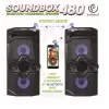 Rebeltec SoundBox 480 Tragbarer Bluetooth-Stereo-Lautsprecher Schwarz, 50W RMS