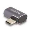 DeLOCK USB-Adapter 40 Gbps USB Type-C PD 3.0 100 W Stecker auf Buchse abgewinkelt links/rechts 8K 60 Hz Metall
