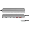 LogiLink USB 3.2 Gen2 Hub 4+1-Port 2x USB-A 2x USB-C PD 100W Aluminium