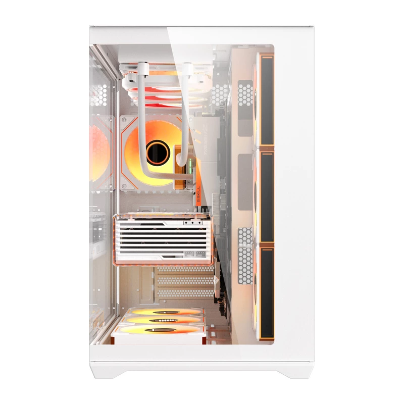 Computergehäuse Darkflash C280 (weiß) mit 7 Kühlventilatoren