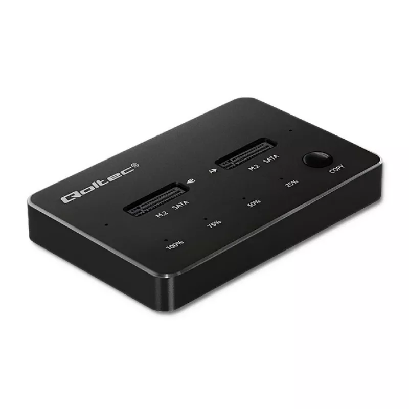 Qoltec 50310 Drive Docking Station 2x SSD M.2 SATA NGFF USB Typ C
