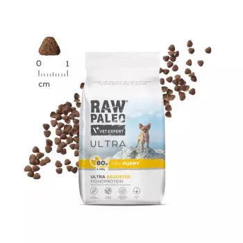 RAW PALEO Ultra Mini Puppy Turkey - Trockenfutter für Welpen - 8 kg