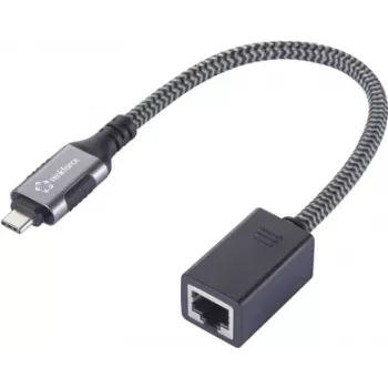 Renkforce USB-C auf Gigabit Ethernet Mini Adapter Schwarz Netzwerkadapter USB-A USB 3.2 (RF-6410612)