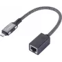 Renkforce USB-C auf Gigabit Ethernet Mini Adapter Schwarz Netzwerkadapter USB-A USB 3.2 (RF-6410612)
