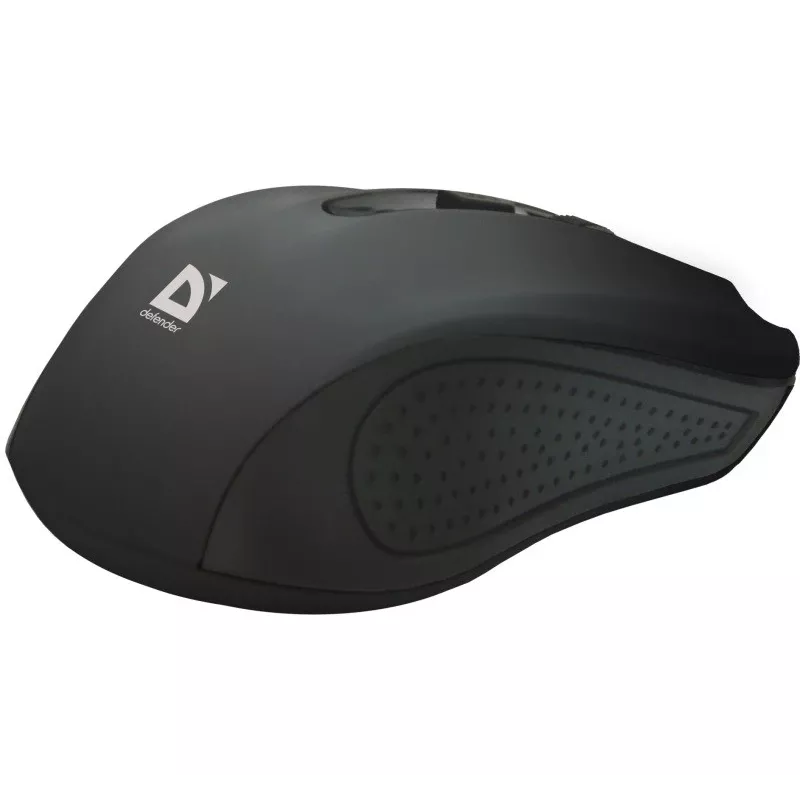 Kabellose RF-Maus DEFENDER Accura MM-935 — optisch 1600 DPI, beidhändig, 3 Tasten, USB-Empfänger, schwarz