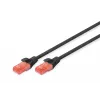 Netzwerkkabel Digitus CAT 6 U/UTP RJ-45 0,5 m Schwarz