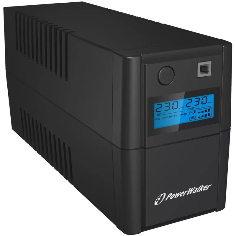 PowerWalker VI 850 SHL Schuko USV unterbrechungsfreie Stromversorgung Line-Interactive 0,85 kVA 480 W 2 Schuko-Steckdosen
